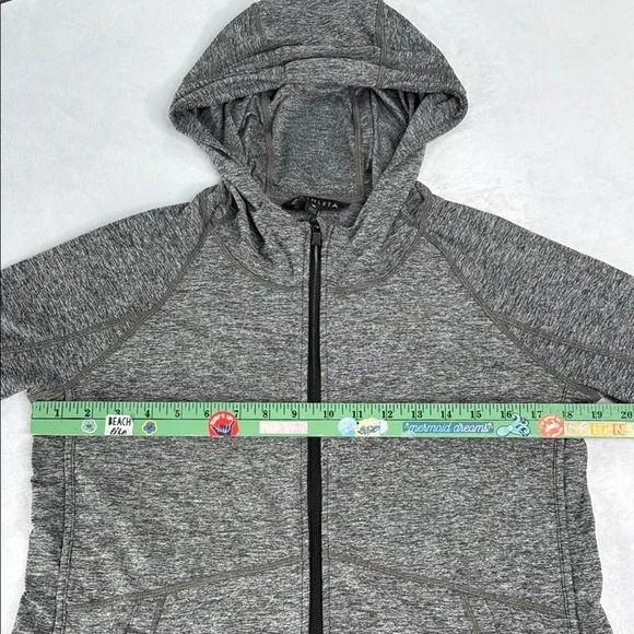 Athleta Pacifica Baja UPF Lightweight Jacket Grey Black Zipper Women’s Size M - Picture 11 of 16